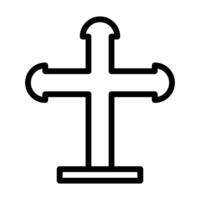 Christian Symbol Gliederung Stil Ostern Illustration Vektor Element und Symbol perfekt.