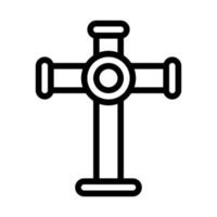 Christian Symbol Gliederung Stil Ostern Illustration Vektor Element und Symbol perfekt.