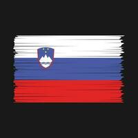 slovenien flagga borsta vektor