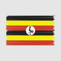 uganda flag pinselvektor vektor