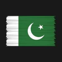 Pinselvektor der pakistanischen Flagge vektor
