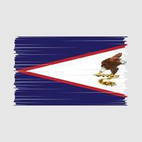 amerikanisch-samoa-flaggenbürstenvektor vektor