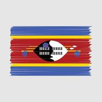 swasiland flag pinselvektor vektor