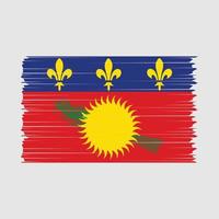 guadeloupe flagga borsta vektor