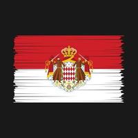 Pinselvektor der Monaco-Flagge vektor