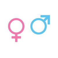 Zeichen männlich weiblich zum Logo oder Symbol vektor