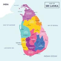 karta över sri lanka vektor