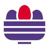 korg ägg ikon fast röd lila stil påsk illustration vektor element och symbol perfekt.