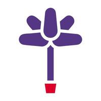 blomma ikon fast röd lila stil påsk illustration vektor element och symbol perfekt.