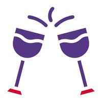 Wein Symbol solide rot lila Stil Ostern Illustration Vektor Element und Symbol perfekt.