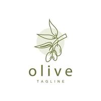 oliv logotyp, oliv olja växt vektor, naturlig ört- hälsa medicin design, illustration mall ikon vektor