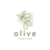 Olive Logo, Olive Öl Pflanze Vektor, natürlich Kräuter- Gesundheit Medizin Design, Illustration Vorlage Symbol vektor