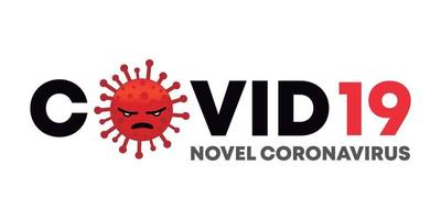 covid 19 roman coronavirus tecknad virusdesign vektor