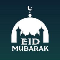 ein lila Hintergrund mit ein Gold eid Murak und ein Halbmond Mond und ein Stern. vektor