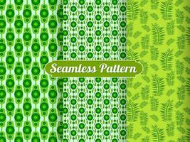 nahtlos Blumen- Muster einstellen von Sammlung Ornamente. Hand gezeichnet abstrakt botanisch Blätter Hintergrund. endlos Textil- Textur benutzt zum Drucken retro Stoff Muster Design. vektor