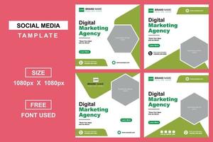 Digital Marketing Webinar Vorlage zum Sozial Medien Geschäft vektor