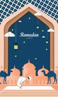 ramadan kareem hälsning islamic design - vektor