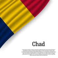 schwenkende Flagge des Tschad vektor