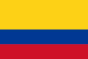 Kolumbien einfach Flagge richtig Größe, Anteil, Farben. vektor