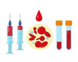blod testa eller analys element. vektor illustration.