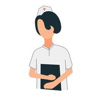 Krankenschwester Symbol. eben Illustration von Krankenschwester Vektor Symbol zum Netz Design