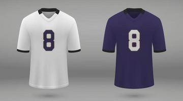 realistisch amerikanisch Fußball Jersey vektor