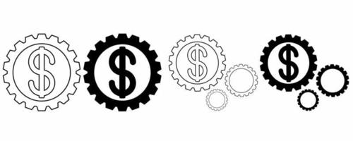 redskap med dollar pengar förvaltning icon.vector illustration vektor