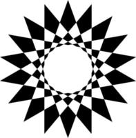 schwarz Weiß geometrisch Mandala Rahmen vektor