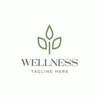 wellness logotyp design mall. översikt friska ikon. användbar för natur, kosmetisk, sjukvård, spa och skönhet logotyp. vektor