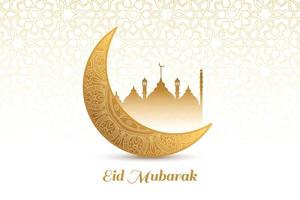 eid Mubarak schön Urlaub Karte Hintergrund vektor