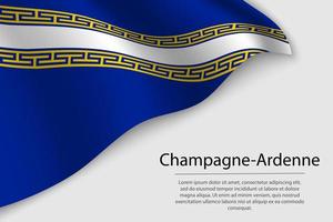 Vinka flagga av champagne-ardenne är en område av Frankrike. baner eller vektor