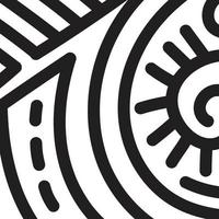 Schwarz-Weiß-Doodle-Vektor-Illustration. handgezeichnete linie kunst abstrakte hintergründe geometrisches muster für druck, tapeten, banner, poster, wandkunst, dekorativ vektor