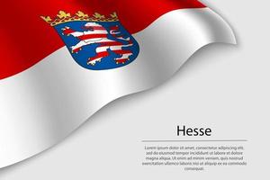 Vinka flagga av hesse är en stat av Tyskland. baner eller band vektor