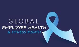 global Mitarbeiter Gesundheit und Fitness Monat. Vorlage zum Hintergrund, Banner, Karte, Poster. vektor