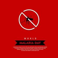 Welt Malaria Tag, April 25, Kampagne Malaria Tag zum Sozial Medien vektor