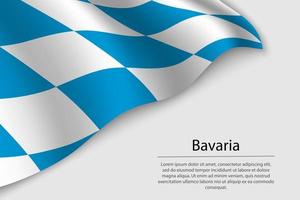 Welle Flagge von Bayern ist ein Zustand von Deutschland. Banner oder Band vektor