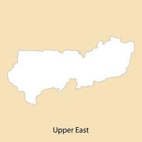 hög kvalitet Karta av övre öst är en område av ghana vektor