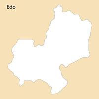 hög kvalitet Karta av edo är en område av nigeria vektor
