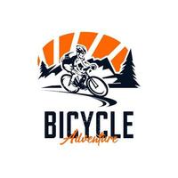 cykel äventyr vektor logotyp design mall