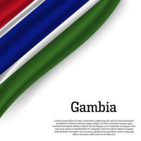 winken Flagge von Gambia vektor