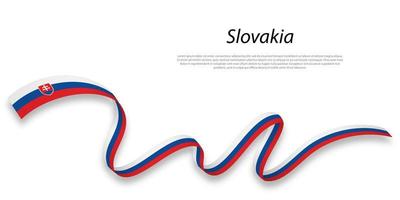 winken Band oder Banner mit Flagge von Slowakei. vektor