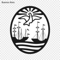 emblem stad av argentina. vektor illustration
