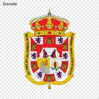 Emblem von Granada. Stadt von Spanien vektor