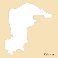 hoch Qualität Karte von katsina ist ein Region von Nigeria vektor