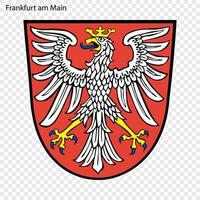 Emblem von Frankfurt bin Main vektor