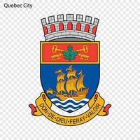 emblem av Quebec stad vektor