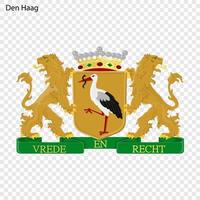 emblem av de haag vektor