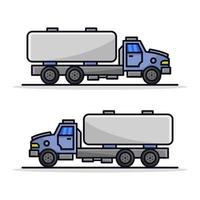 Tankwagen auf weißem Hintergrund dargestellt vektor