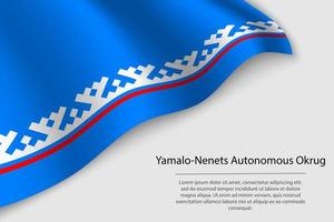 Vinka flagga av yamalo-nenets autonom okrug är en område av ryska vektor
