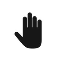 Hand halt Symbol isoliert auf Weiß Hintergrund vektor